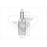 Set burduf protectie amortizor Hutchinson KP111, parte montare : Punte fata, Stanga/ Dreapta