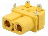 Conector alimentare DC, 500V, 2 pini, seria XT60, {{Dimensiune pin}}. AMASS - XT60PW-F