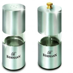 Set condimente Bohmann, 2 piese, inox/sticla