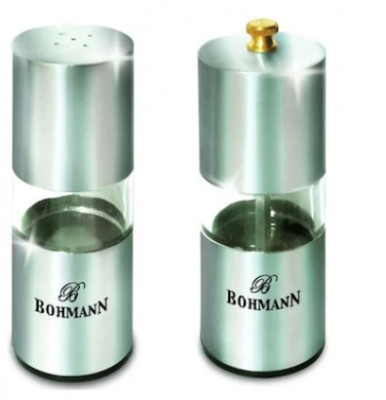 Set condimente Bohmann, 2 piese, inox/sticla foto