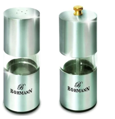 Set condimente Bohmann, 2 piese, inox/sticla