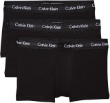 Cumpara ieftin Boxeri barbati Calvin Klein Low Rise Trunks, set 3 bucati, negri, marimea XL (talie 102&ndash;107 cm) echivalent L in Romania