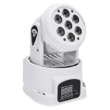 Proiector lumini Wash Mini LED, 6 LED, 1 x laser, LCD, Alb