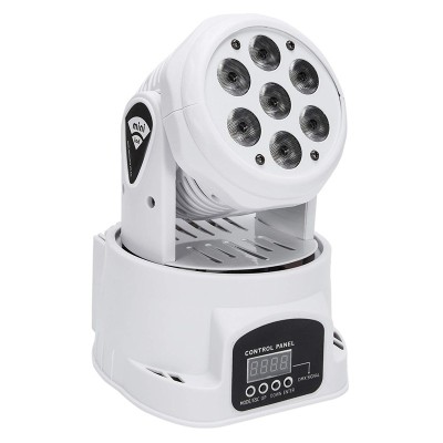 Proiector lumini Wash Mini LED, 6 LED, 1 x laser, LCD, Alb foto