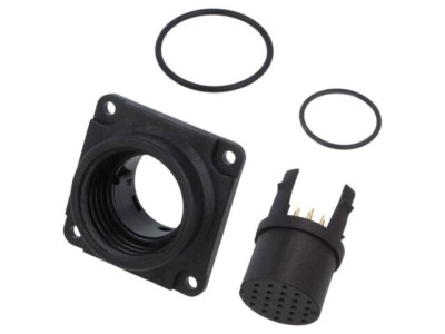 Conector circular BINDER 694 RD30 125V PIN 24 soclu mamă lipire foto