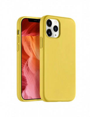 Husa iPhone 12 Pro Max 6.7 Silicon Liquid Yellow foto
