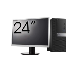 Pachet Calculator Second Hand DELL Optiplex 3040 Tower, Intel Core i3-6100 3.70GHz, 4GB DDR3, 500GB HDD + Monitor 24&amp;quot; NewTechnology Media