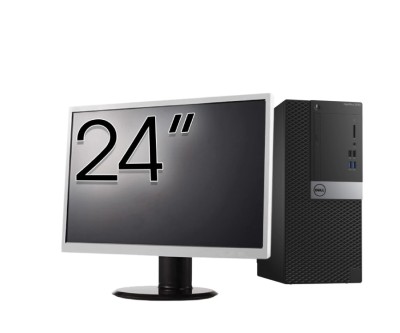 Pachet Calculator Second Hand DELL Optiplex 3040 Tower, Intel Core i3-6100 3.70GHz, 4GB DDR3, 500GB HDD + Monitor 24&amp;amp;quot; NewTechnology Media foto
