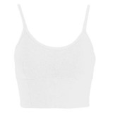 Bustier Seamless Alb cu Bureți Detasabili pentru Confort, CMCLASS