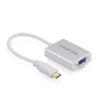 HDMI to VGA+3.5MM Audio+Mirco USB converter-Culoare Argint, Ugreen