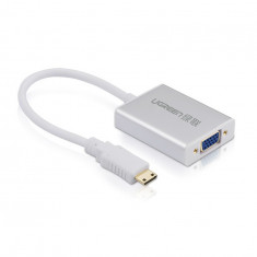 HDMI to VGA+3.5MM Audio+Mirco USB converter-Culoare Argint