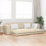 VidaXL Canapea Pat 2 &icirc;n 1 Crem 245x150x60.5 cm Țesătură