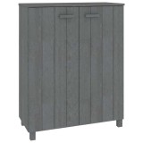 Cumpara ieftin Dulap CD-uri &bdquo;HAMAR&rdquo;, gri inchis 85x40x108 cm, lemn masiv pin