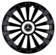 Set 4 capace roti Meridian negru pentru gama auto Mercedes-Benz, R15 foto