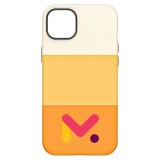 Cumpara ieftin Husa de Protectie din Piele Ecologica si cu Armaturi pe Margini, pentru Iphone 14, Portocaliu Multicolor