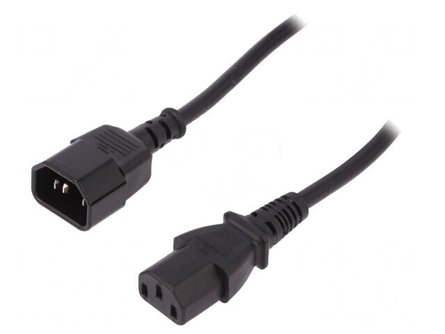 Cablu Prelungitor IEC C13-C14 5m Negru 10A 250V