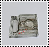Calimara veche din sticla masiva_12*10*3 cm