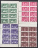 ROMANIA 1937 LP 118 CENTENARUL NASTERII LUI ION CREANGA SERIA IN BLOC DE 8 TIMBRE STARE MNH, Nestampilat