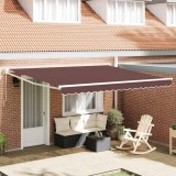 vidaXL Copertină retractabilă manual, maro, 400x300 cm