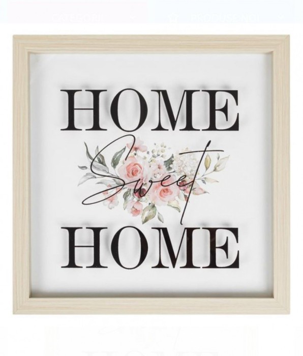Tablou Decorativ Home Sweet Home 30.5 x30.5