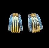 CERCEI CLIPS VINTAGE DIN METAL DECORATI CU STRASURI