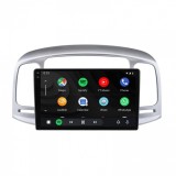 Navigatie Hyundai Accent (2006-2011) 6GB RAM Android 13 Octacore Slot Sim 4G DSP GPS Wi-FI Carplay Android Auto USB Bluetooth Waze Touchscreen 9 Inch