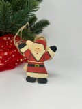 Ornament pentru brad,set 2 bucati Mos Craciun si Fetita