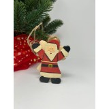 Ornament pentru brad,set 2 bucati Mos Craciun si Fetita