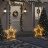 Decorațiune stea cu lumini de Crăciun cu țăruși, 115 LED, 85 cm