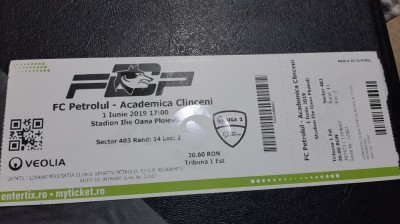 Bilet Petrolul Pl. - Academica Clinceni foto
