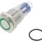 Comutator anti-vandalism verde IP67 ON-(ON) DPDT 3A/250V