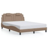 Cumpara ieftin Cadru de pat, Viana, fara saltea, cappuccino, 140x200 cm, piele ecologica