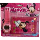 Set ceas electronic de mana si portofel copii tip Minnie Me