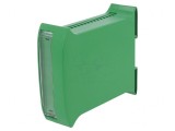 Carcasă pentru șină DIN verde 101x35x120mm