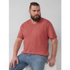 s.Oliver Big Sizes Tricou barbati big sizes cu decolteu in V, croiala Regular Fit, Roz prafuit, 5XL