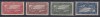 ROMANIA 1906 EXPOZITIUNEA GENERALA BUCURESTI SET 4 VINIETE BRUN LIPSA GUMA, Nestampilat