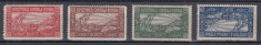 ROMANIA 1906 EXPOZITIUNEA GENERALA BUCURESTI SET 4 VINIETE BRUN LIPSA GUMA