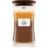 Woodwick Trilogy Caf&eacute; Sweets lum&acirc;nare parfumată cu fitil din lemn 609.5 g