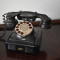 Telefon vechi frantuzesc cu disc / bachelita ebonita - de colectie - 1946
