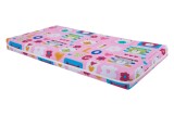 Saltea cu spuma poliuretanica Somnart Ortopedica 70x140, inaltime 10 cm, pentru bebelusi si copii, husa impermeabila, fermitate medie, model flori