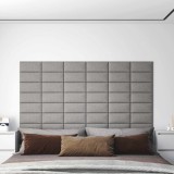 vidaXL Tăblie de Pat pentru Perete 12 pcs Gri deschis 30 x 15 cm 4008307