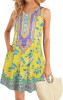Femei Rochii de Vară Plajă Casual Tricou Plus Size Floral M&acirc;necă Scurtă Loo