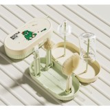 Set Portabil cu Suport de Spalare/ Uscare Biberoane, Flippy, Perii de Silicon pentru Curatarea Tetinelor, Suzetelor, Paharelor si Biberoanelor, Cutie