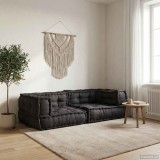 vidaXL Canapea modulară cu 2 locuri Antracit 140x70x36 Material 4019028
