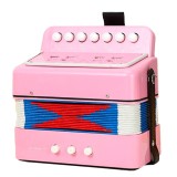 Acordeon Pentru Copii, Flippy, Acordeon Jucarie pentru Educatie Timpurie, 7 butoane 2 bass, Acordeon Instrument Muzical pentru Copii, 18 x 17 x 10 cm,