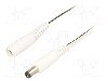 Cablu alimentare DC, DC 5,5/2,1 mufa, DC 5,5/2,1 soclu, alb, 2m, WEST POL - P21-C21-T050-200WH