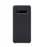 Huse silicon antisoc cu microfibra interior Samsung S10 Plus , S10+ , Negru, Husa