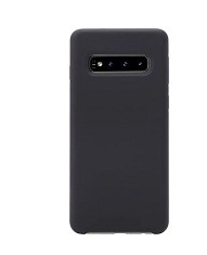 Huse silicon antisoc cu microfibra interior Samsung S10 Plus , S10+ , Negru