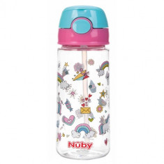 Pahar din Tritan cu Pai Moale 540 ml 36 L+ Pink foto