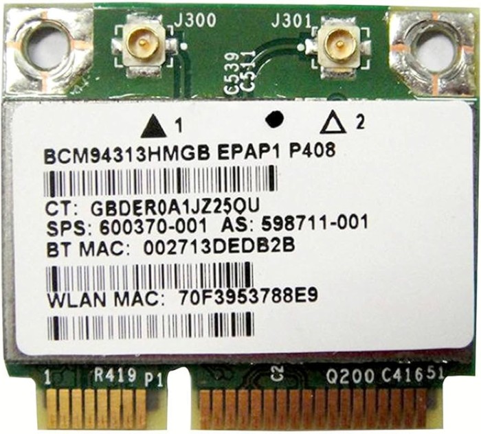 219.Modul/Placa retea wifi wireless wifi laptop BCM94313HMGB